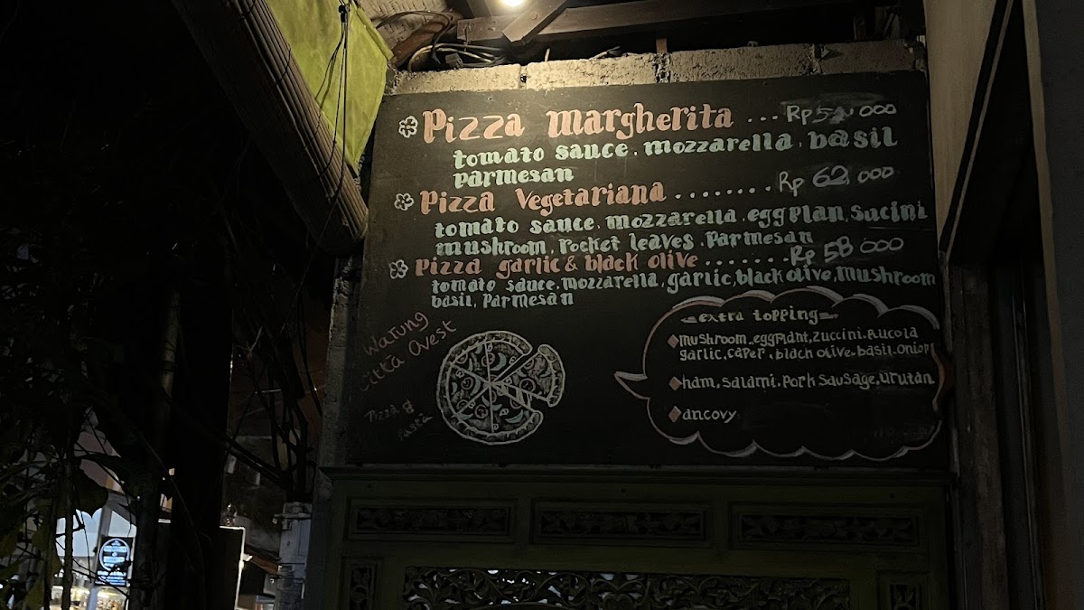 Warung Citta Ovest Pizza & Pasta Menu - Image 2